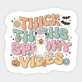 Halloween - Thick Thighs Spooky Vibes Sticker